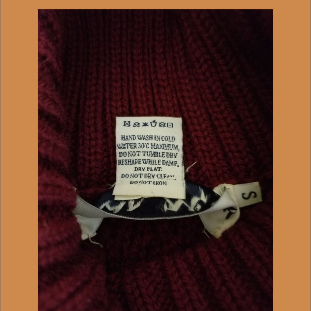 SOLD - COPY - Irish fisherman, Aran sweater S, XS, cable knit,  wool, Aran Mor - Picture 6 of 8